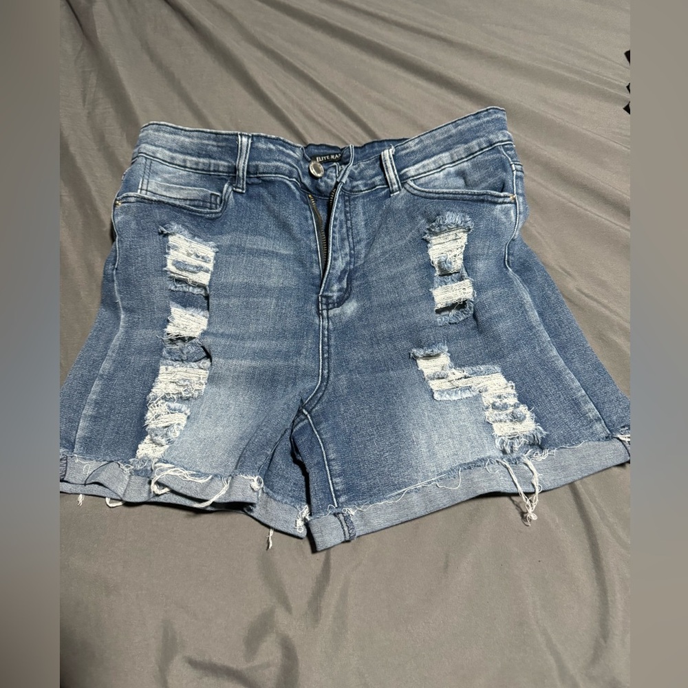 Distressed Jean Shorts